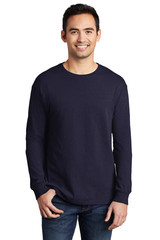 Port & Company Beach Wash Garment-Dyed Long Sleeve Tee (True Navy)