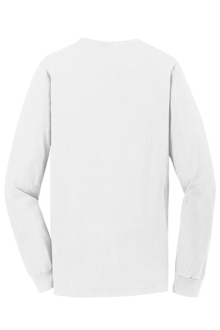 Port & Company Beach Wash Garment-Dyed Long Sleeve Tee (White)