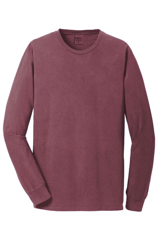 Port & Company Beach Wash Garment-Dyed Long Sleeve Tee (Wineberry)