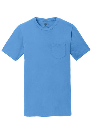 Port & Company Beach Wash Garment-Dyed Pocket Tee (Blue Moon)