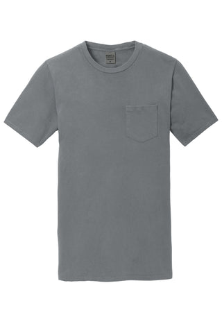 Port & Company Beach Wash Garment-Dyed Pocket Tee (Coal)