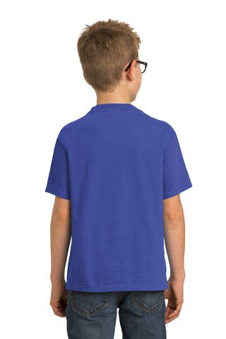 Port & Company Youth Beach Wash Garment-Dyed Tee (Blue Iris)