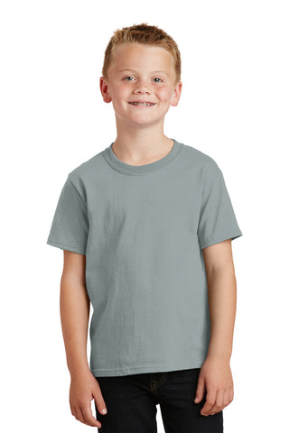 Port & Company Youth Beach Wash Garment-Dyed Tee (Pewter)