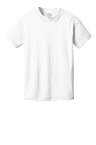 Port & Company Youth Beach Wash Garment-Dyed Tee (White)