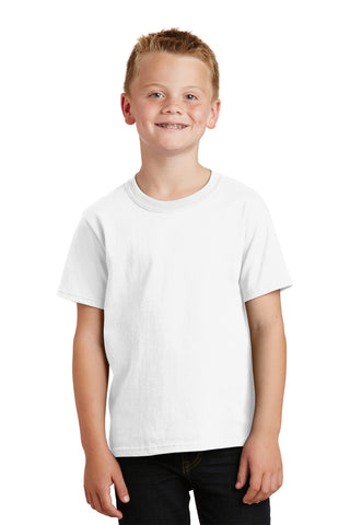 Port & Company Youth Beach Wash Garment-Dyed Tee (White)
