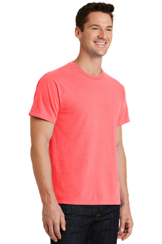 Port & Company Beach Wash Garment-Dyed Tee (Neon Coral)