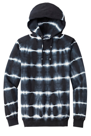 Port & Company Allover Stripe Tie-Dye Fleece (Black/ White)