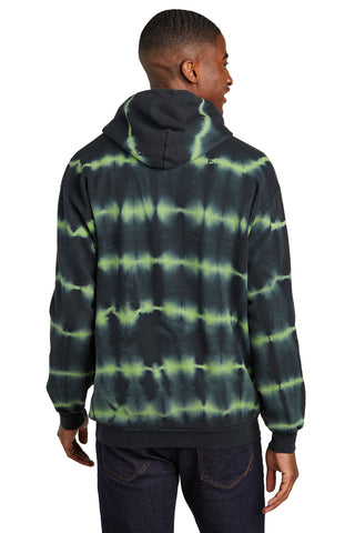 Port & Company Allover Stripe Tie-Dye Fleece (Green Tea/ Black)