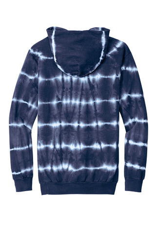 Port & Company Allover Stripe Tie-Dye Fleece (True Navy/ White)