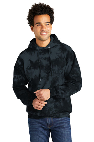 Port & Company Crystal Tie-Dye Pullover Hoodie (Black)