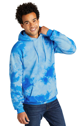 Port & Company Crystal Tie-Dye Pullover Hoodie (Sky Blue)