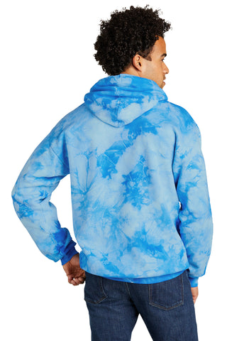 Port & Company Crystal Tie-Dye Pullover Hoodie (Sky Blue)