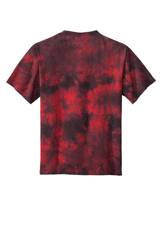 Port & Company Youth Crystal Tie-Dye Tee (Black/ Red)