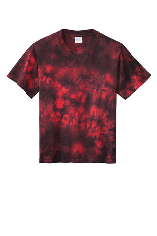 Port & Company Youth Crystal Tie-Dye Tee (Black/ Red)