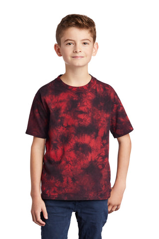 Port & Company Youth Crystal Tie-Dye Tee (Black/ Red)