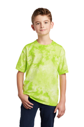 Port & Company Youth Crystal Tie-Dye Tee (Lemon Lime)