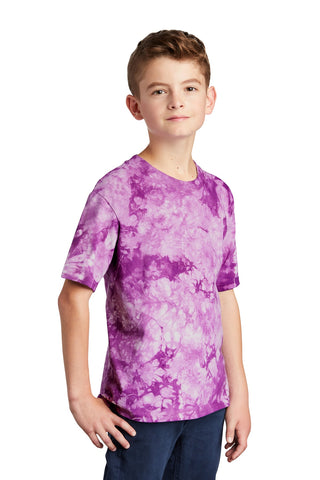 Port & Company Youth Crystal Tie-Dye Tee (Purple)