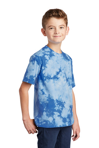 Port & Company Youth Crystal Tie-Dye Tee (Sky Blue)