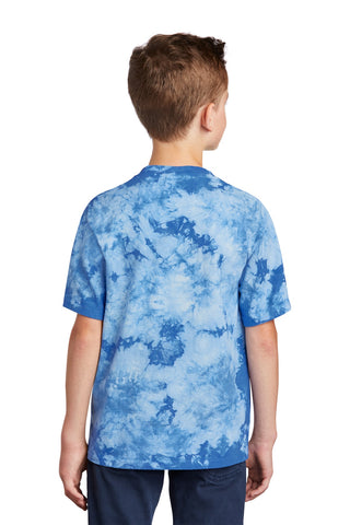 Port & Company Youth Crystal Tie-Dye Tee (Sky Blue)