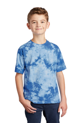 Port & Company Youth Crystal Tie-Dye Tee (Sky Blue)