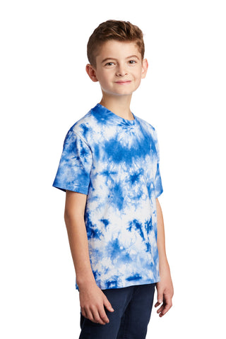 Port & Company Youth Crystal Tie-Dye Tee (True Royal)