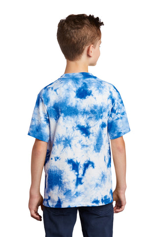 Port & Company Youth Crystal Tie-Dye Tee (True Royal)