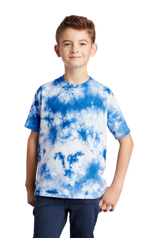 Port & Company Youth Crystal Tie-Dye Tee (True Royal)