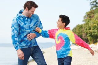 Port & Company Youth Tie-Dye Pullover Hooded Sweatshirt (Rainbow)