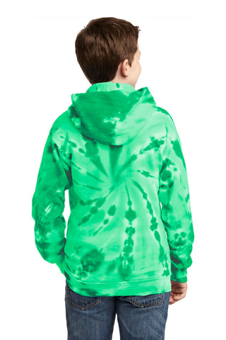 Port & Company Youth Tie-Dye Pullover Hooded Sweatshirt (Kelly)