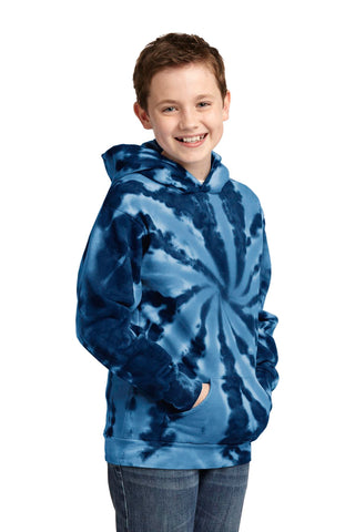 Port & Company Youth Tie-Dye Pullover Hooded Sweatshirt (Navy)