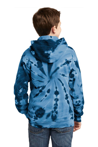 Port & Company Youth Tie-Dye Pullover Hooded Sweatshirt (Navy)