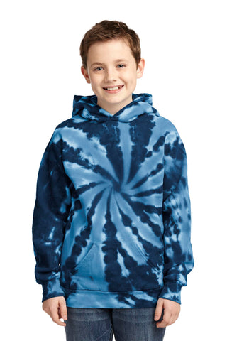 Port & Company Youth Tie-Dye Pullover Hooded Sweatshirt (Navy)