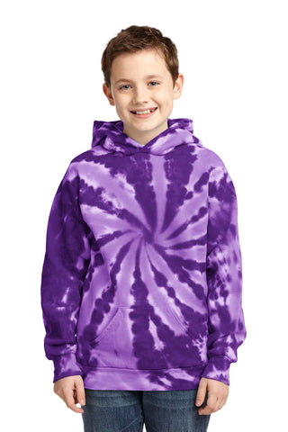 Port & Company Youth Tie-Dye Pullover Hooded Sweatshirt (Purple)
