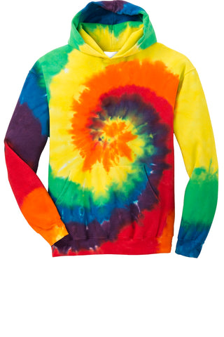 Port & Company Youth Tie-Dye Pullover Hooded Sweatshirt (Rainbow)
