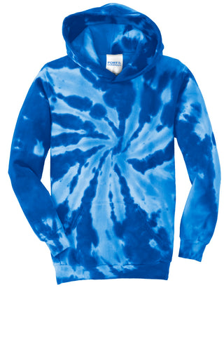 Port & Company Youth Tie-Dye Pullover Hooded Sweatshirt (Royal)