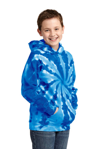 Port & Company Youth Tie-Dye Pullover Hooded Sweatshirt (Royal)