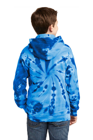 Port & Company Youth Tie-Dye Pullover Hooded Sweatshirt (Royal)