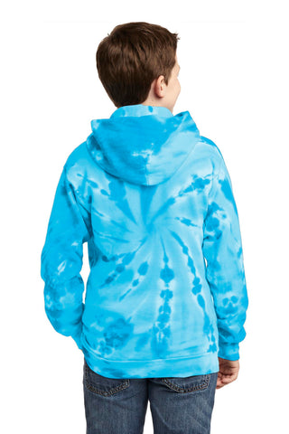 Port & Company Youth Tie-Dye Pullover Hooded Sweatshirt (Turquoise)