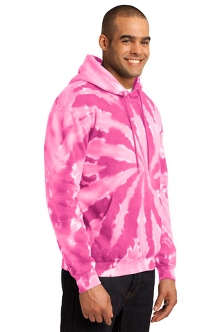 Port & Company Tie-Dye Pullover Hooded Sweatshirt (Pink)
