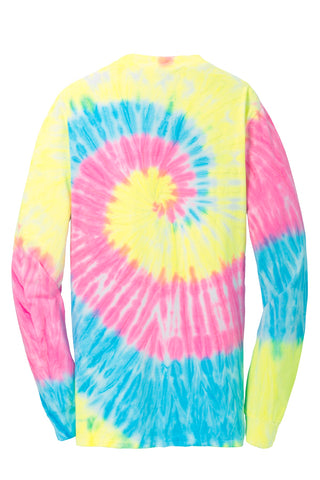 Port & Company Tie-Dye Long Sleeve Tee (Neon Rainbow)