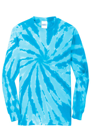 Port & Company Tie-Dye Long Sleeve Tee (Turquoise)