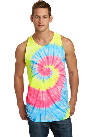 Port & Company Tie-Dye Tank Top (Neon Rainbow)