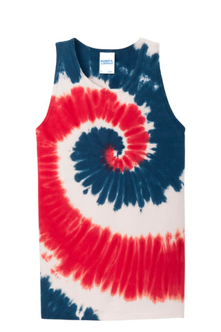 Port & Company Tie-Dye Tank Top (USA Rainbow)