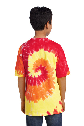 Port & Company Youth Tie-Dye Tee (Blaze Rainbow)