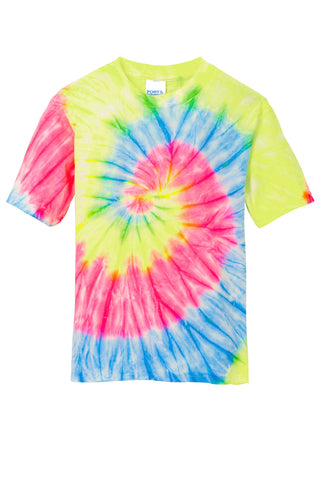 Port & Company Youth Tie-Dye Tee (Neon Rainbow)