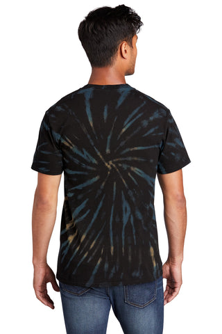 Port & Company Tie-Dye Tee (Black Galaxy Spiral)