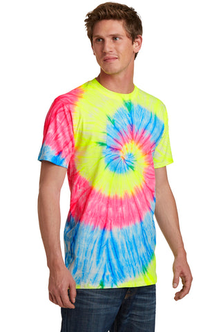 Port & Company Tie-Dye Tee (Neon Rainbow)