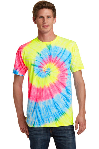 Port & Company Tie-Dye Tee (Neon Rainbow)