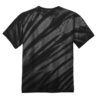 Port & Company Tiger Stripe Tie-Dye Tee (Black)