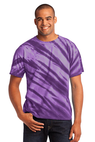 Port & Company Tiger Stripe Tie-Dye Tee (Purple)